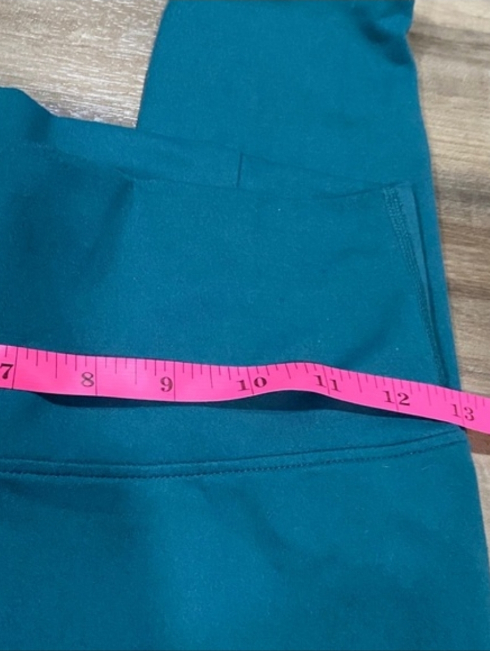 Fabletics Powerhold Teal Leggings with Yellow Detailing - Picture 5 of 12